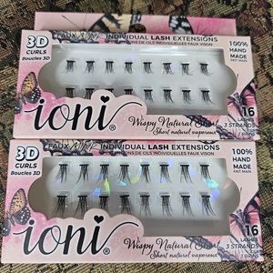 IONI Wispy Natural Short 3D Curls Individuals Lash Extensions *Lot of 2 Sets*